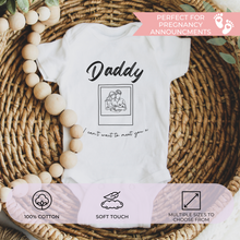 Load image into Gallery viewer, Pregnancy Announcement Bodysuit - Daddy Polaroid can&#39;t Wait To Meet You
