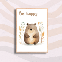 Load image into Gallery viewer, Wombat Be Happy Nursery Print
