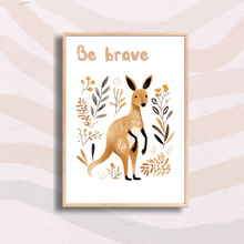 Load image into Gallery viewer, Kangaroo Be Brave Nursery Print
